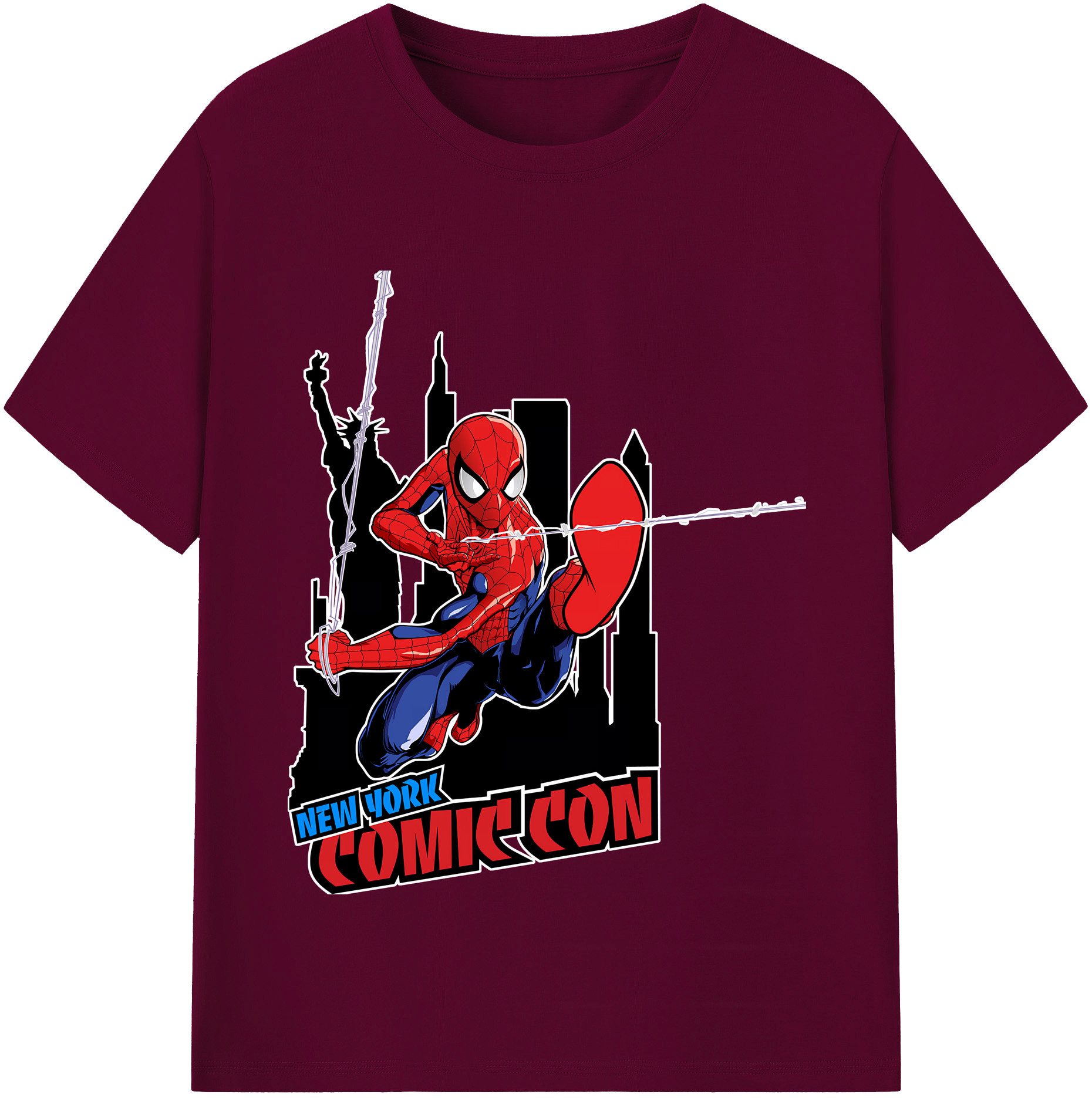 （画像用） Spider Man スパイダーマン レディースカジュアルプリントTシャツ（綿100％）